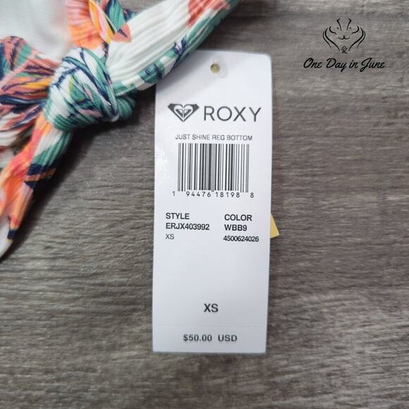Roxy Just Shine Regular Bikini Bottom Size XS - Picture 3 of 4